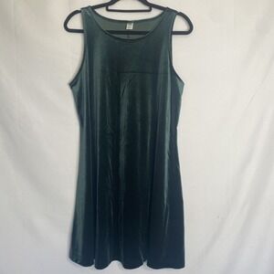 Old Navy Womens‎ Velvet Dress Sleeveless Green Sz L